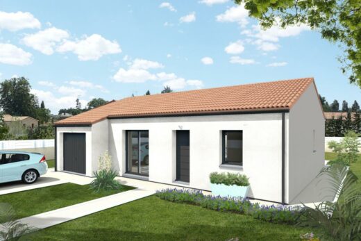 PROCHE DE LA MER VILLA 91 M² + TERRAIN EN 3 FACES