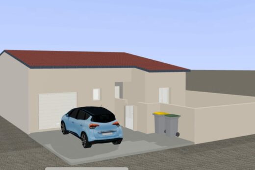 EXCLUSIVITE  TERRAIN 3 FACES  +  VILLA PLAIN PIED 3 CHAMBRES
