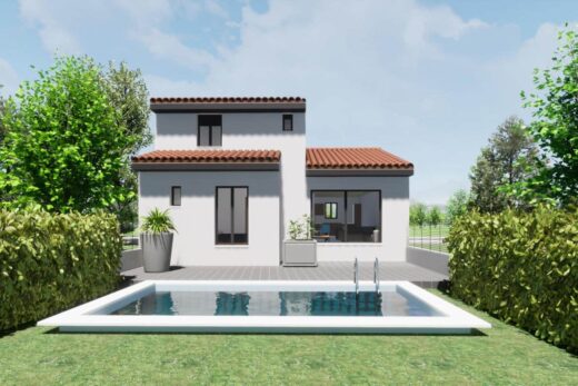 BELLE VILLA 3 CHAMBRES SUR PARCELLE PISCINABLE