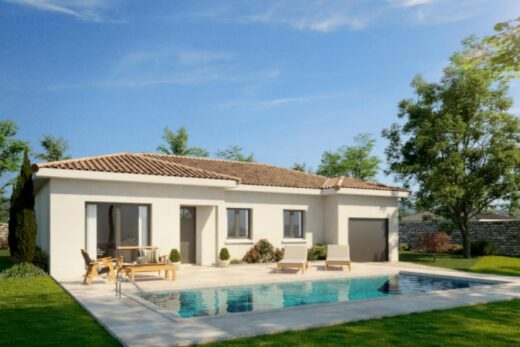 VILLA 3 FACES 3 CHAMBRES SUR PARCELLE PISCINABLE